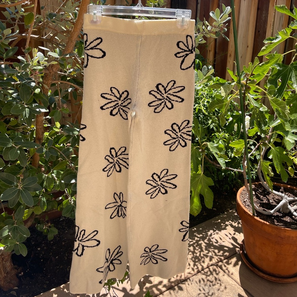 Knit White Pants